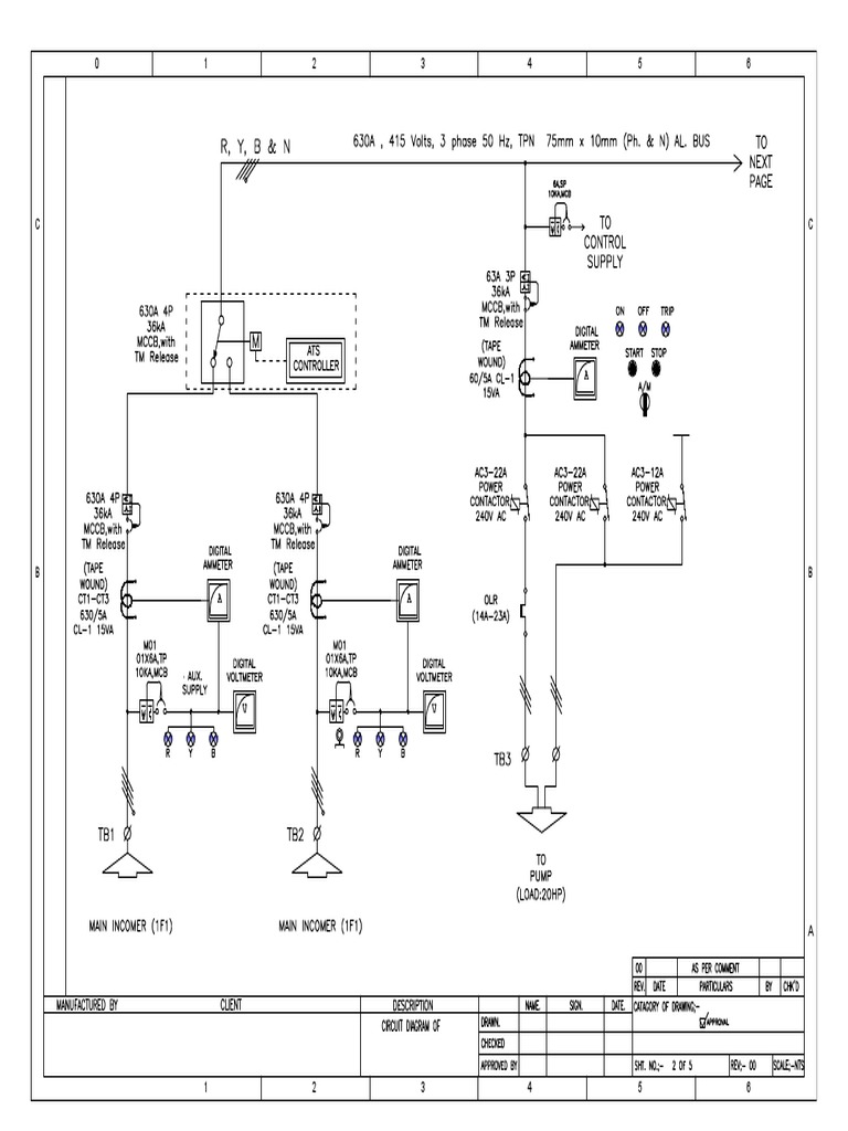 Fire Pump Control Panel Diagrams | PDF