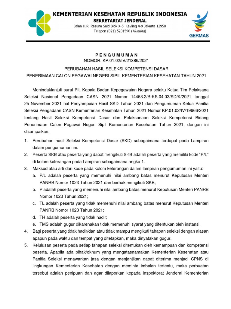 Pengumuman Hasil Skd Kemenkes 2024 Hipertensi
