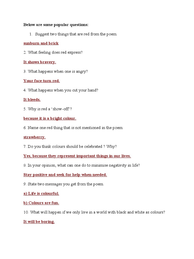 What Is Red | PDF