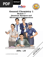 General Chemistry 1: Quantum Numbers and Electronics Configuration