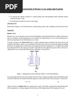 Expt-3: Demonstration of Hooke's Law Using Spiral Spring: Objective