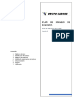 Plan manejo residuos agrícola