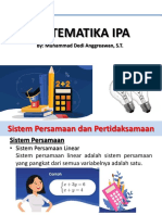 TOPIK 1 Sistem Persamaan dan Pertidaksamaan