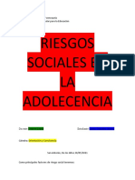 Riesgos Sociales en La Adolecencia