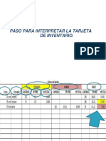 Pasos para Registra en Las Tarjeta de Inventarios