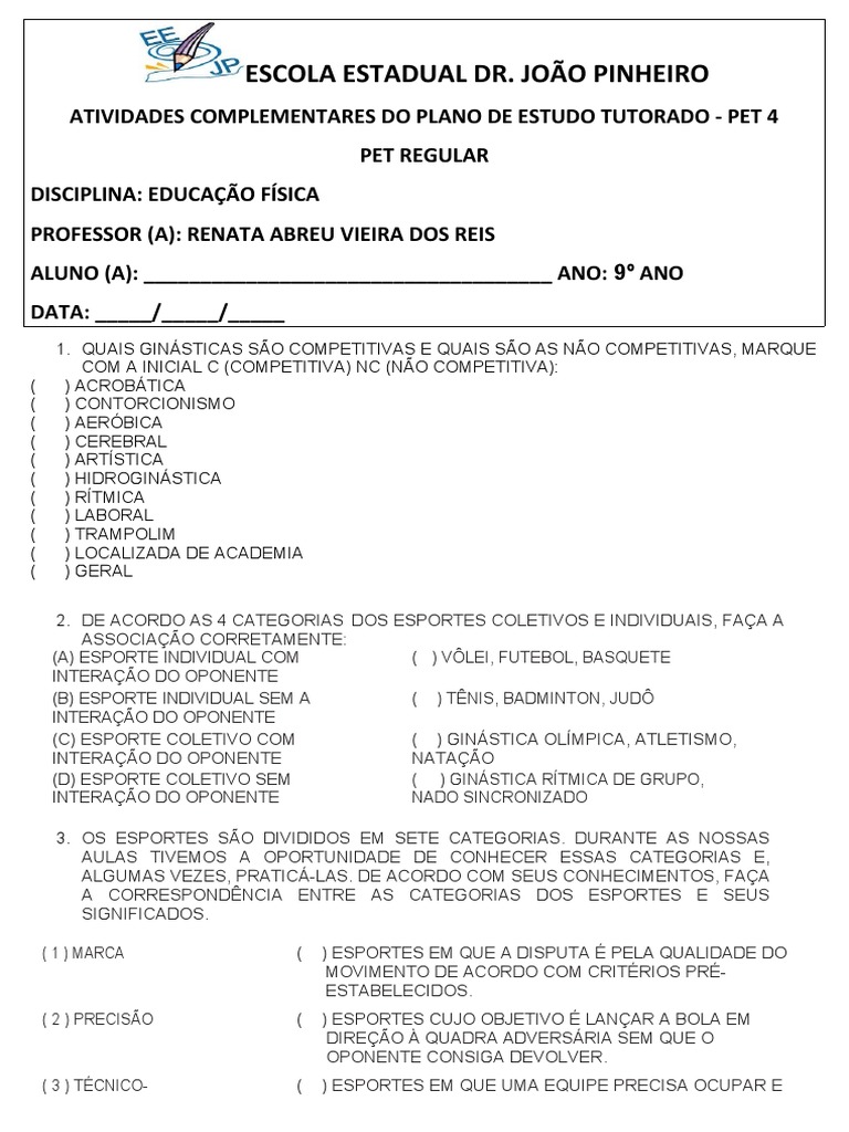 ESPORTESCOMPLEMENTARES, PDF, Educação à distância