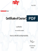 Certificate of Course Completion: Luiz Marinho