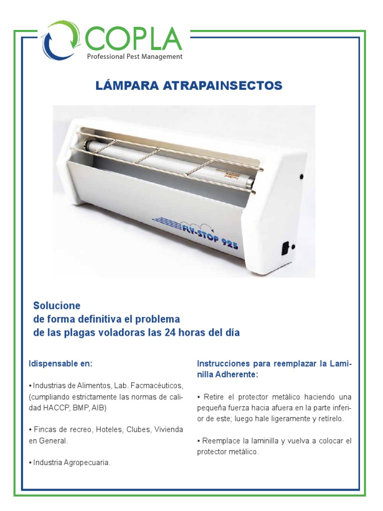 Lámpara Atrapa Insectos Profesional | PDF | Insectos