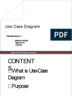 Use Case Diagram: Presented By: - Manas Khare 19BCS1675 Cse 8B