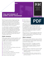 Use and Misuse of Public Sector Resources - Tip Sheet For Employees