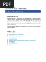 Policy Statement - Exinity LTD - EXINITY Brand - V1