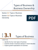 Section Types of Business Section Types of Business Ownership