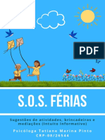 Mini Livro - SOS Férias - Psicóloga Tatiane