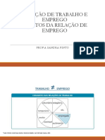 Relação de Trabalho E Emprego Sujeitos Da Relação de Emprego