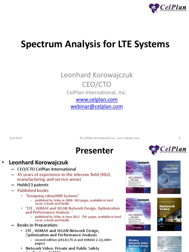 inar 6 Spectrum Analysis For LTE Systems Rev7 PDF