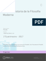 Uba - Ffyl - P - 2017 - Fil - Historia de La Filosofía Moderna A