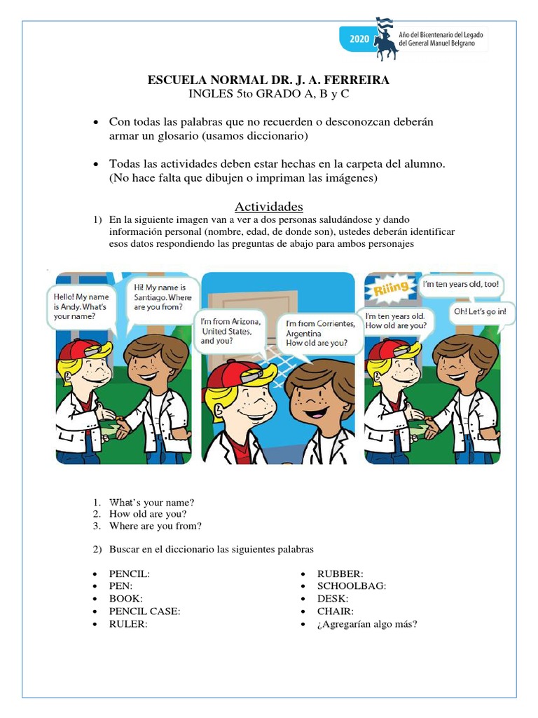 Actividades 5to Grado | PDF | Artes del Lenguaje y Comunicación ...