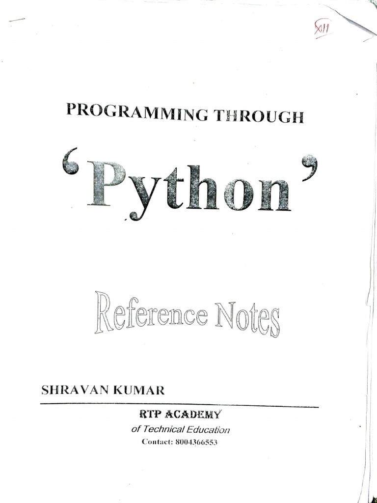Python Notes | PDF