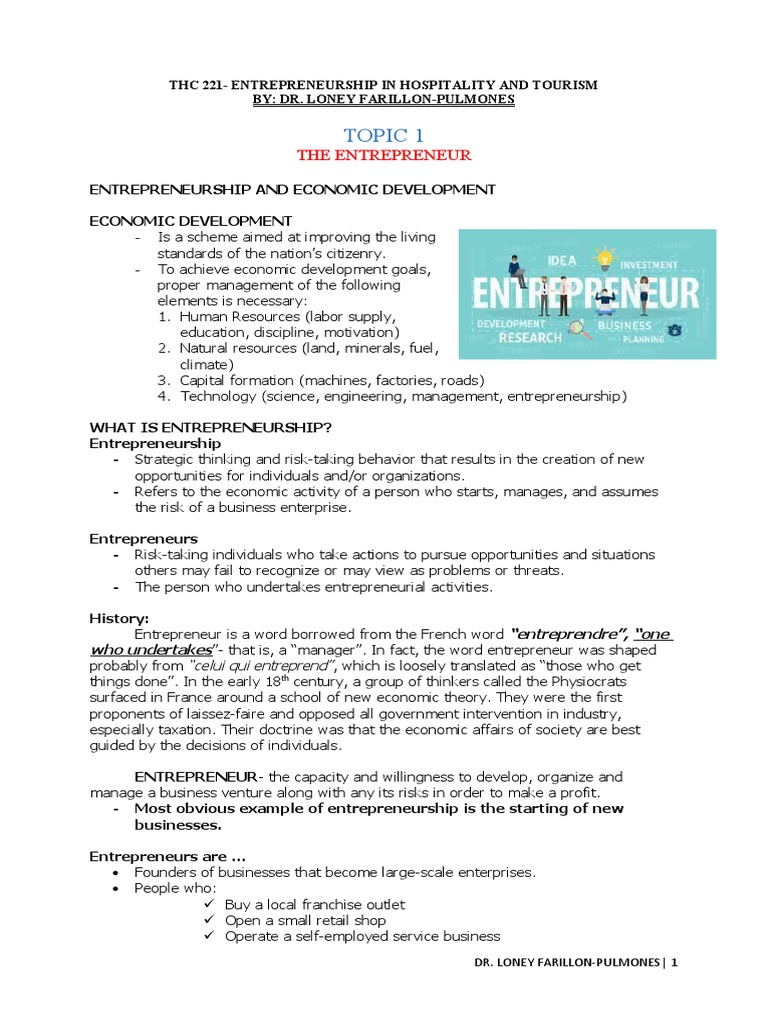 Entrepreneurship and Economic Development | PDF | Entrepreneurship ...