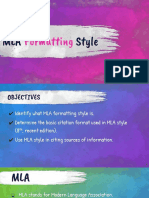 MLA Formatting Style Guide