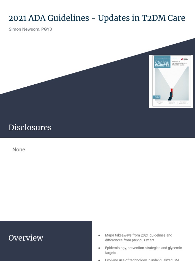 2021 ADA Guidelines - Abridged For Primary Care Providers | PDF ...