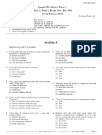 Section A: Sample/Pre-Board Paper 1 Class X Term 1 Exam Nov - Dec 2021 Social Science