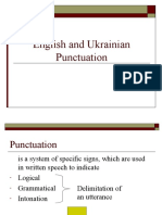 English and Ukrainian Punctuation