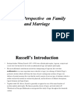 Russell Perspective On Family and Marriage