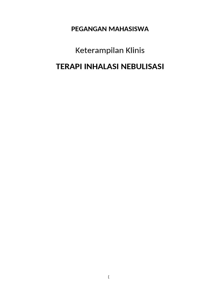 Terapi Inhalasi Nebulisasi | PDF