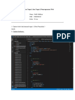 Laporan Tugas 1 Dan Tugas 2 Pemrograman Web