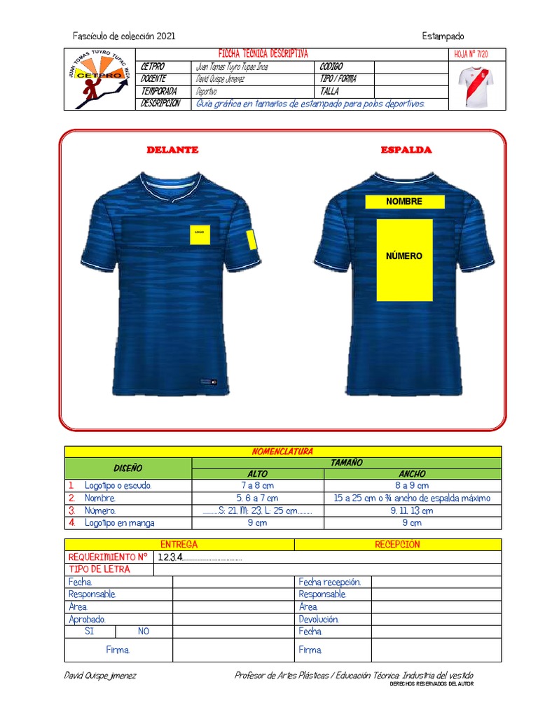 Guía de estampado deportivo | PDF | Materiales
