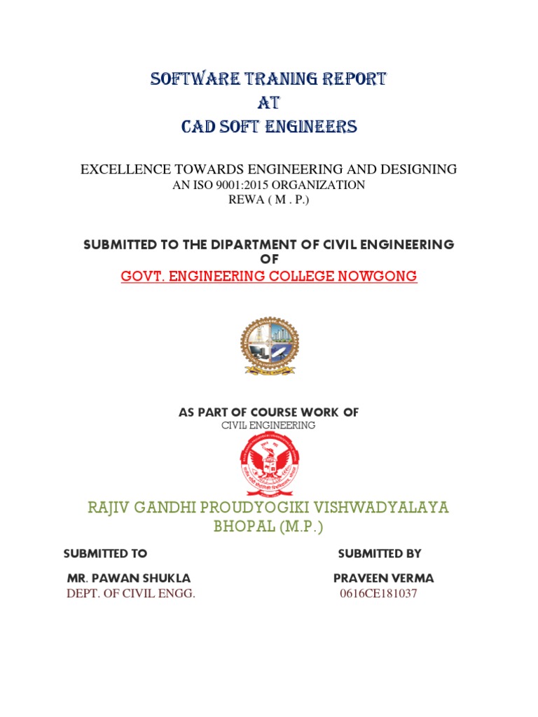 AutoCAD Training Report for Civil Engineering | PDF | Auto Cad ...