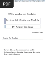 Lecture 04: Statistical Models: Dr. Nguyen Tai Hung