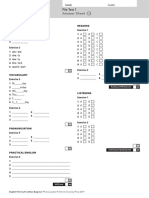 EF4e Beg File Test 1B Answer Sheet