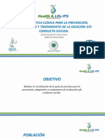 Guía Práctica Clínica para La Prevención, Diagnóstico y Tratamiento de La Ideación Conducta Suicida