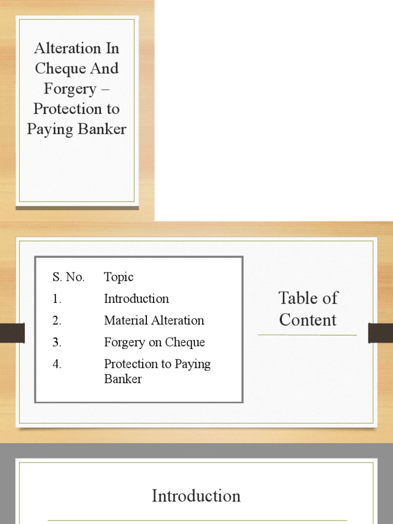 Material Alteration in Cheque PDF Cheque Negotiable Instrument
