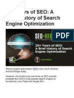 A Brief History of Search Engine Optimization