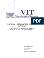 Cse 2004: Databse Manegment Systems Lab Digital Assignment 1