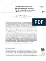 The Effect of Muslim Religiosity and Innovation Capability On Firm Survival: A Study On Small Enterprises During The Covid-19 Pandemic