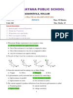 XII Physics Term-1 Practical Exam