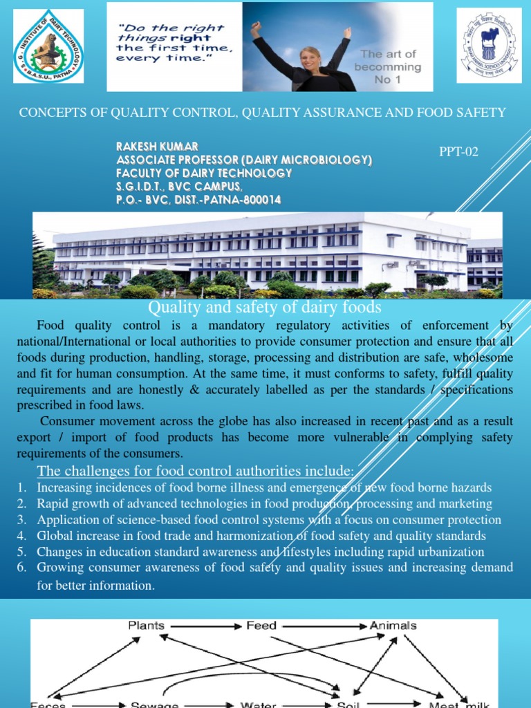 02 Concepts of Quality Control Quality Assurance and Food Safety | PDF ...