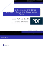Chapter 1: Sequences and Series Lecture 2: Series and Convergence Tests