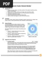 Teacher Guide: Element Builder: Learning Objectives