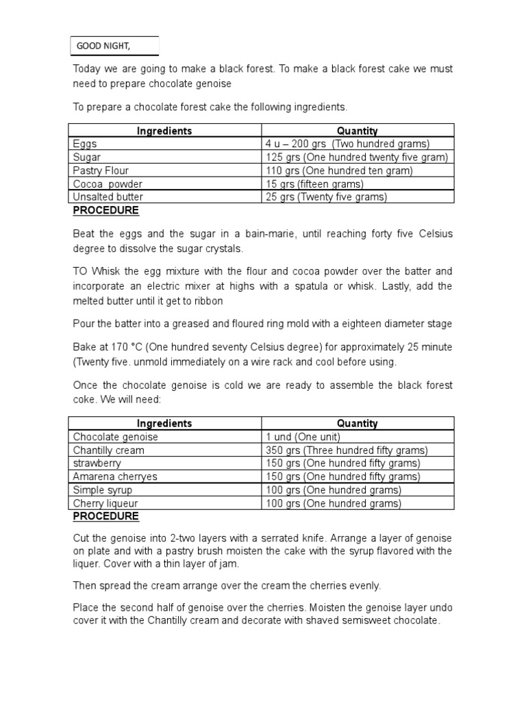 Receta Ingles | PDF