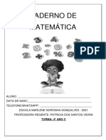 Capa Caderno de Matemática