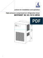 Instructions For Installation and Operation High Pressure Compressed Air Refrigeration Dryer Drypoint RS 25-1010 HP50