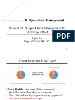 ISOM 2700 Operations Management Bullwhip Effect