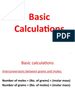 Basic Calculations: Conversions, Dilutions, and Practice Problems
