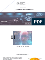 Erp For Fashion Business: Assignment-1