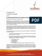 Fothergill Island Airstrip Approval - Approval Letters & Operating Times